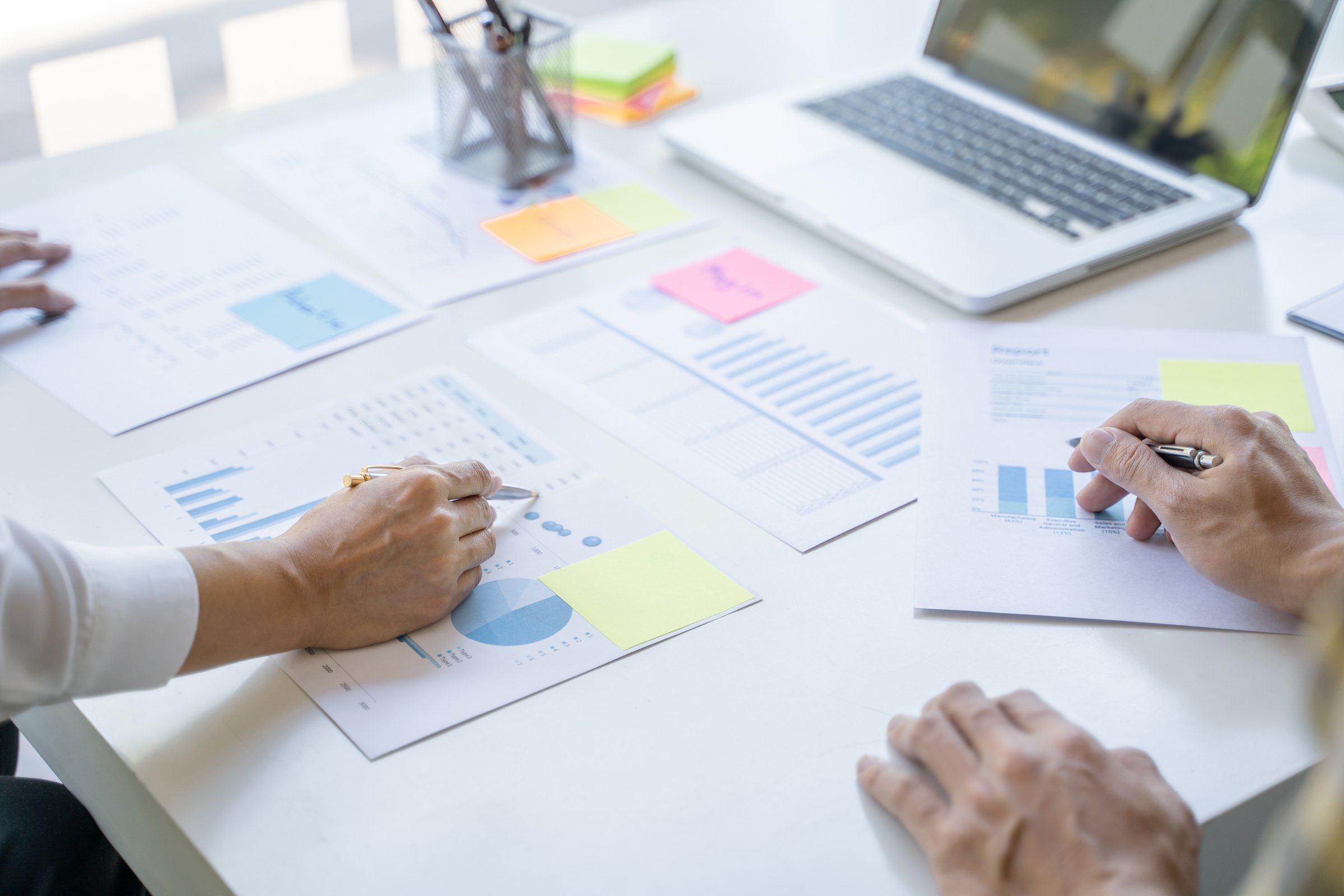 Team Working on Business Report